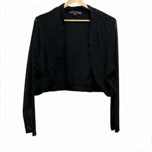 SIZE 4x Addition Elle New Noir Black Bolero with Sheer Sleeves